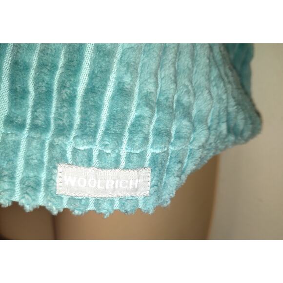 Woolrich Corduroy Jacket Women's S Aquifer Aqua Blue Wide Wale Pockets Zip Up - Picture 5 of 16